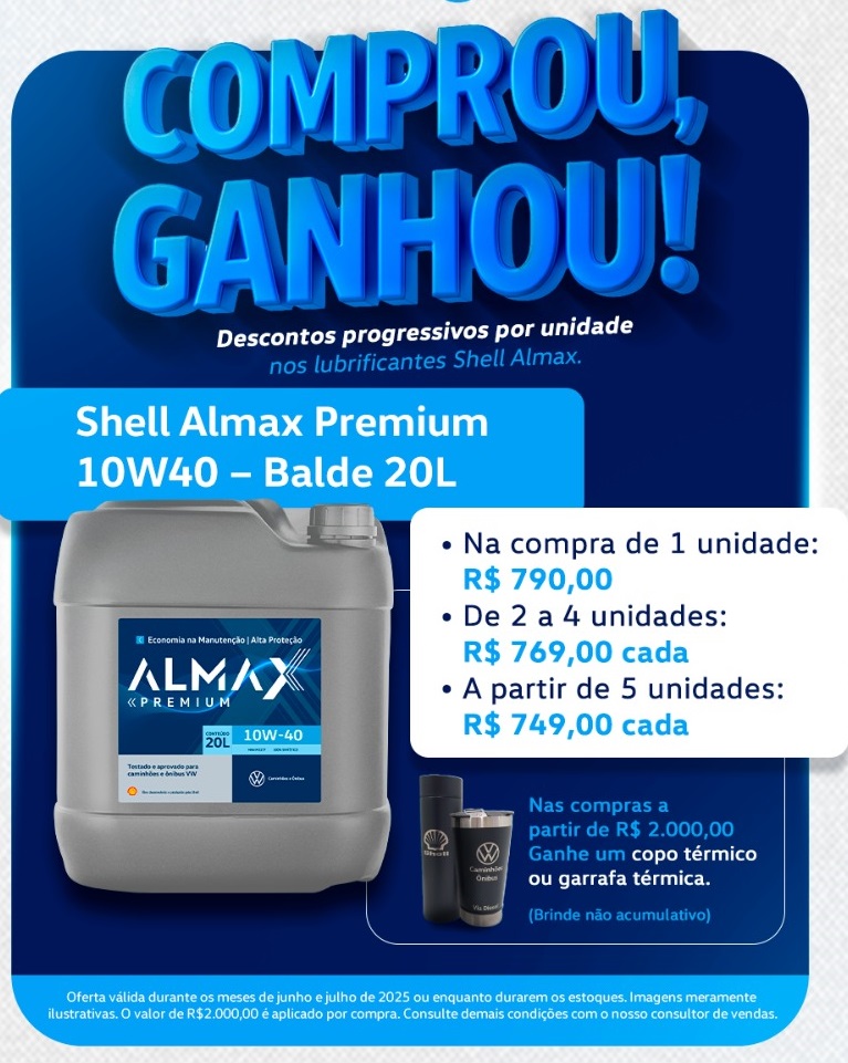 LUBRIF. 10W40 BD 20 L. SHEEL ALMAX PREMIUM (COMPROU GANHOU)